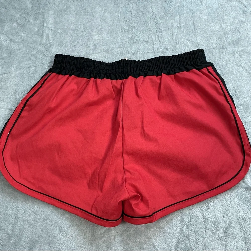 Men's Red and Black Swim Trunks